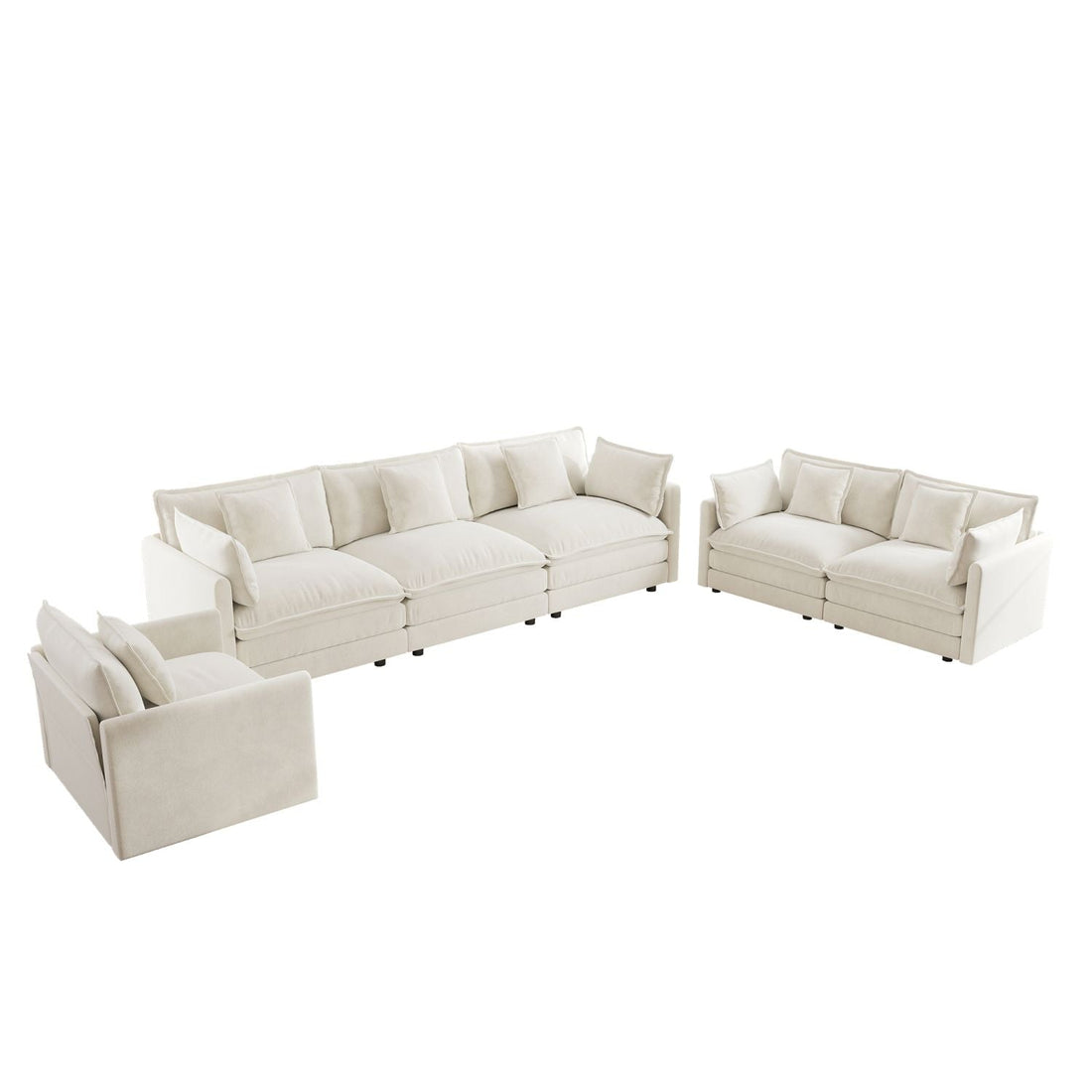 Settle In — Deep-Seat Modular Chenille Sectional