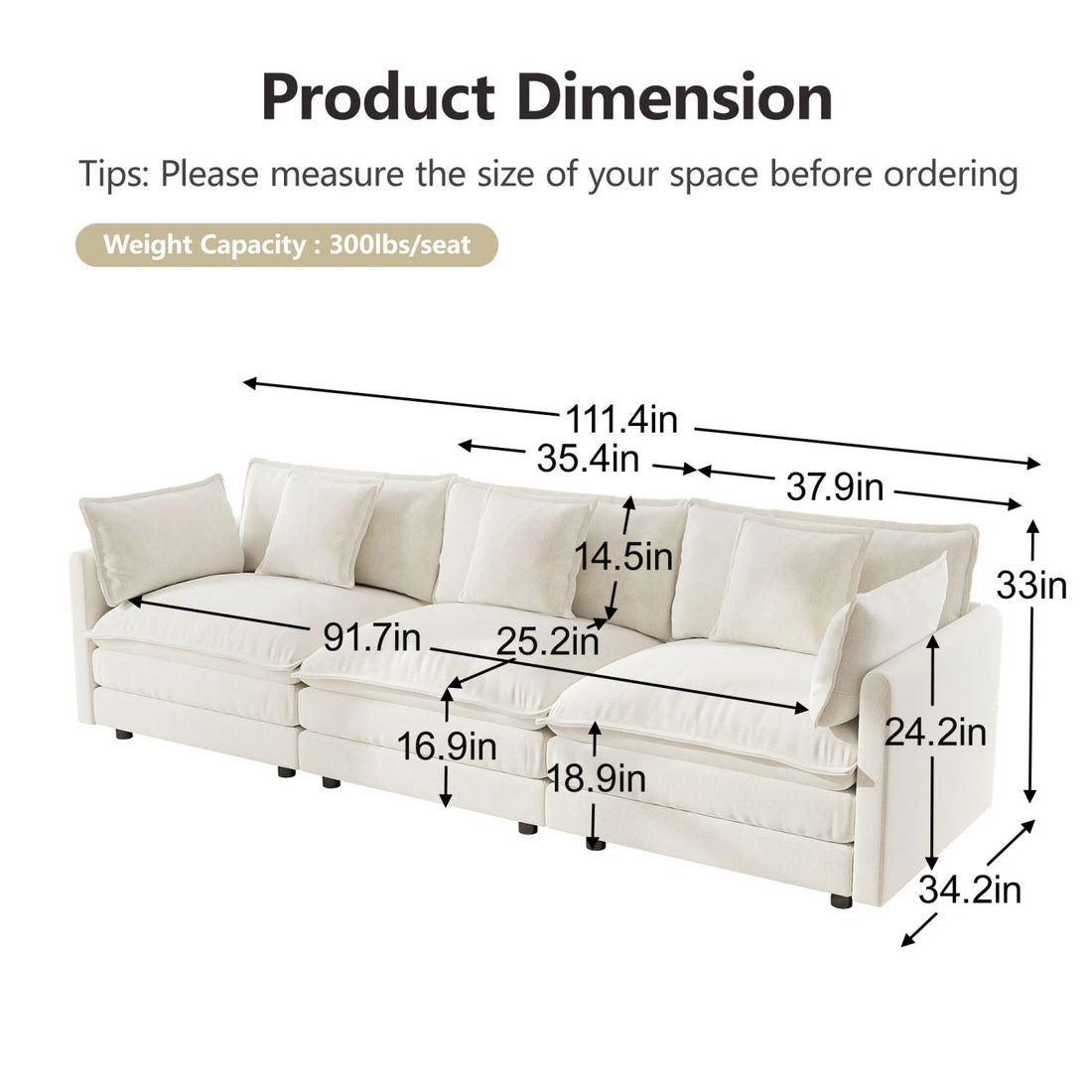 Settle In — Deep-Seat Modular Chenille Sectional