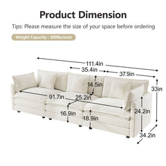 Settle In — Deep-Seat Modular Chenille Sectional