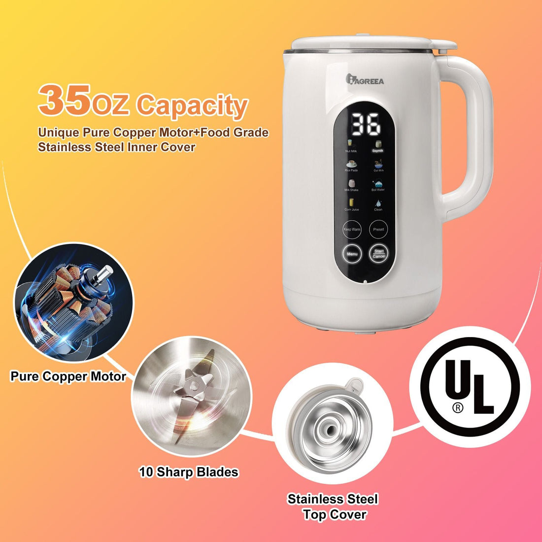 Morning Pour — 8-in-1 Nut & Soy Milk Maker
