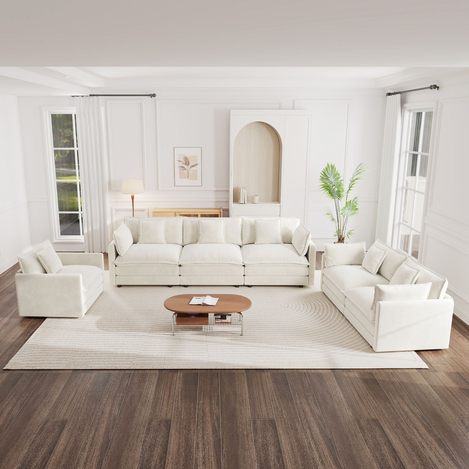 Settle In — Deep-Seat Modular Chenille Sectional