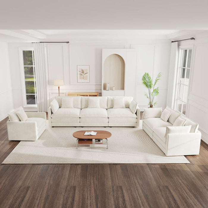 Settle In — Deep-Seat Modular Chenille Sectional