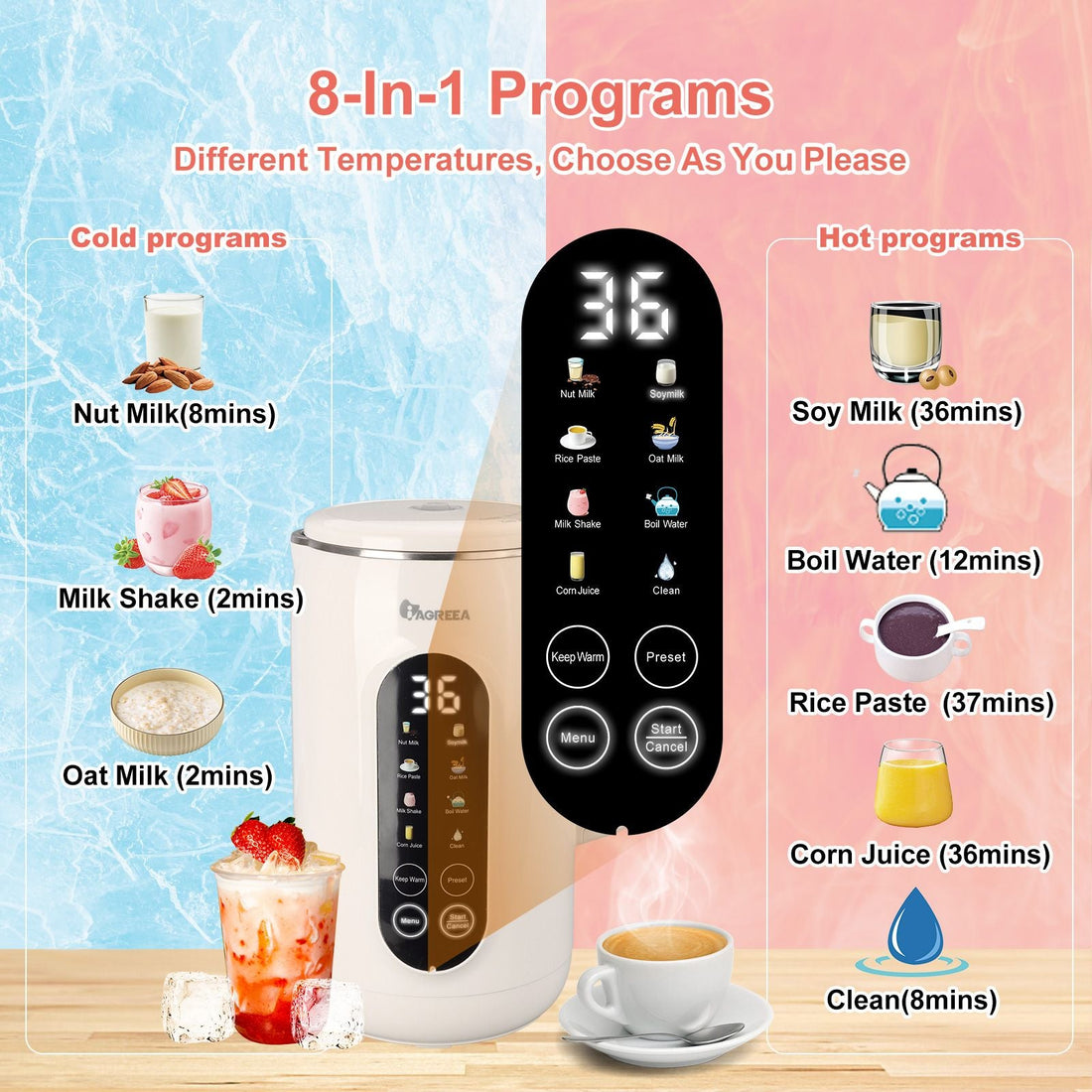 Morning Pour — 8-in-1 Nut & Soy Milk Maker