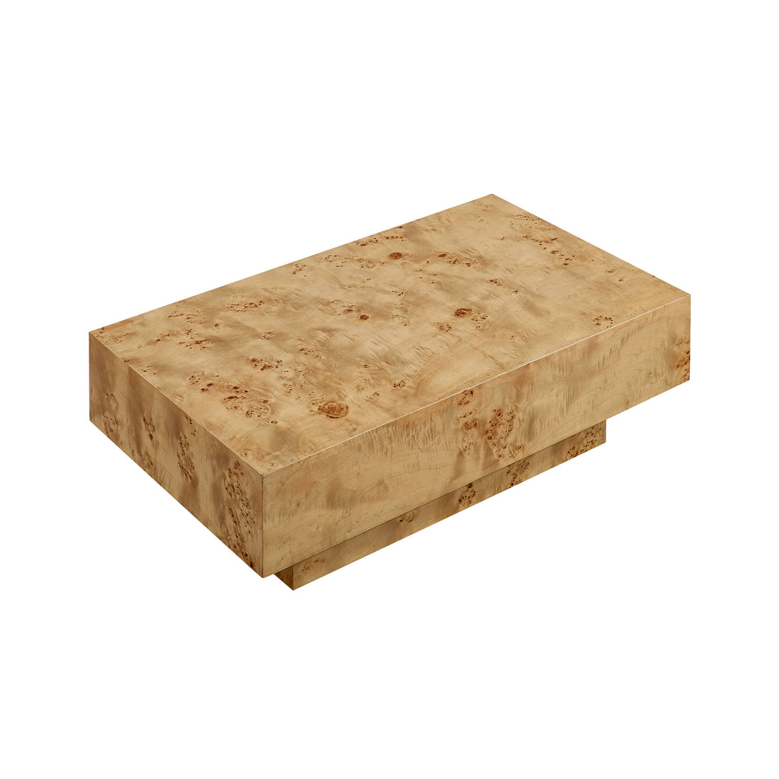 Burl & Pedestal — Mid-Century Burl Wood Coffee Table
