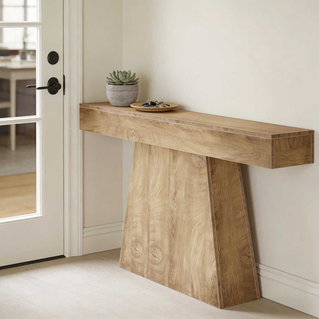 Quiet Entry — Sleek Wood Console Table