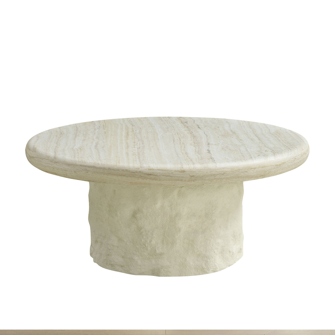 Quiet Stone — Round Fiberglass Coffee Table