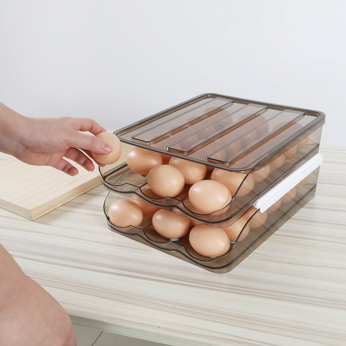 Roll & Keep — Double-Layer Fridge Egg Keeper