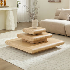 Stack & Settle — Modular Wood-Look Coffee Table