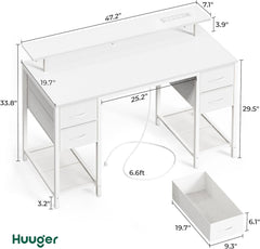 Glow Desk — 47" Gaming & Work Station with LED