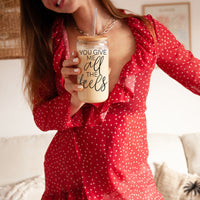 All the Feels — Glass Sip Cup with Bamboo Lid