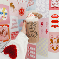 All the Feels — Glass Sip Cup with Bamboo Lid
