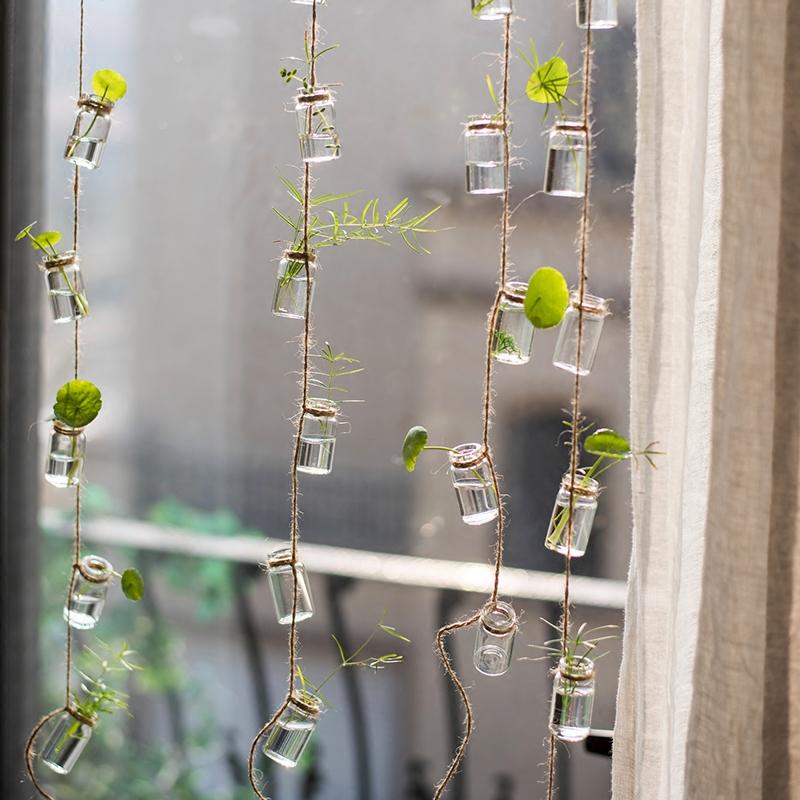 Garden Strand — Glass Rope-Hung Mini Planters