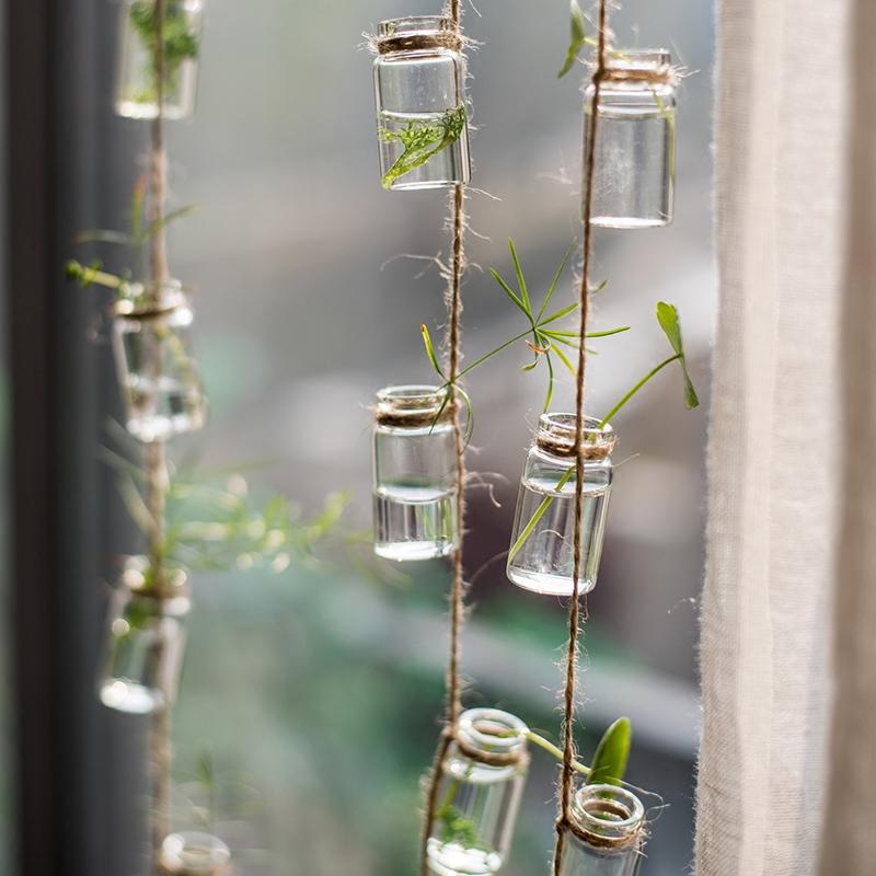 Garden Strand — Glass Rope-Hung Mini Planters