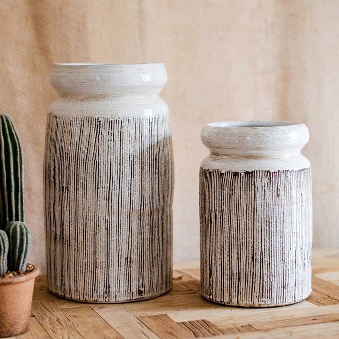 Quiet Stripe — Hand-Glazed Ceramic Vase