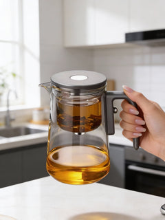 Slow Pour — Magnetic-Release Glass Teapot
