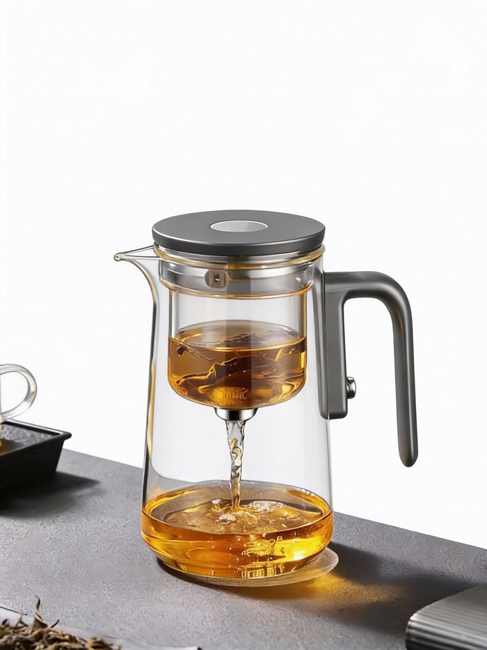Slow Pour — Magnetic-Release Glass Teapot